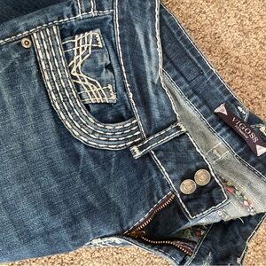 Jeans Brand VIGOSS SIZE 29 rise about 8” inseam about 30”  stitching amazing